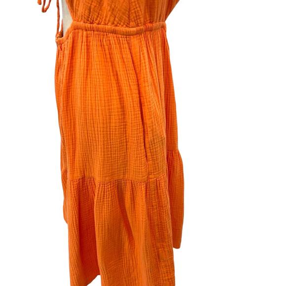 Emilia George Amelia Tiered Minidress Orange Maternity Size‎ Large - Picture 9 of 15